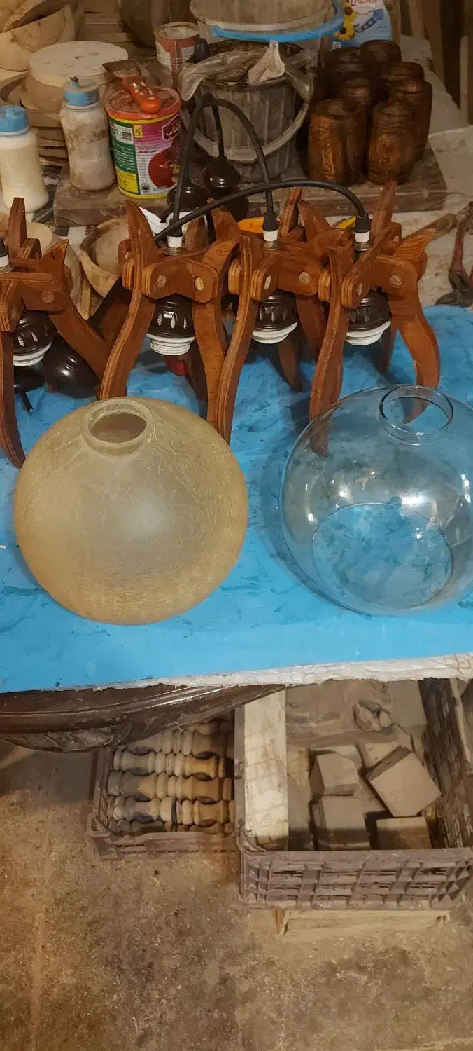 لوستر چوبی آشپزخانه و اتاق خواب|لوستر و چراغ آویز|تهران, والفجر (افسریه)|دیوار