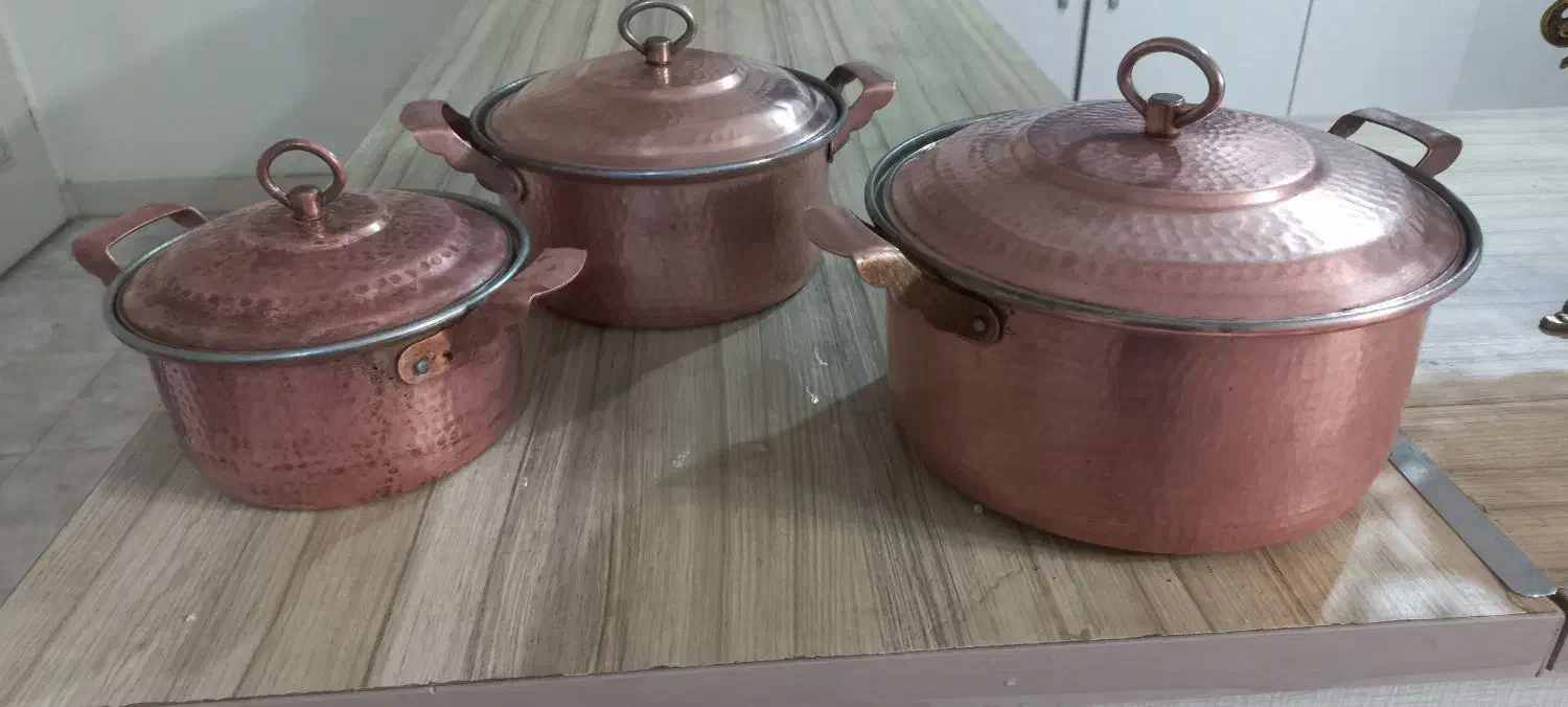 قابلمه مسی سنگین وزن|ظروف پختوپز|قرچک, میرزائی جنوبی|دیوار