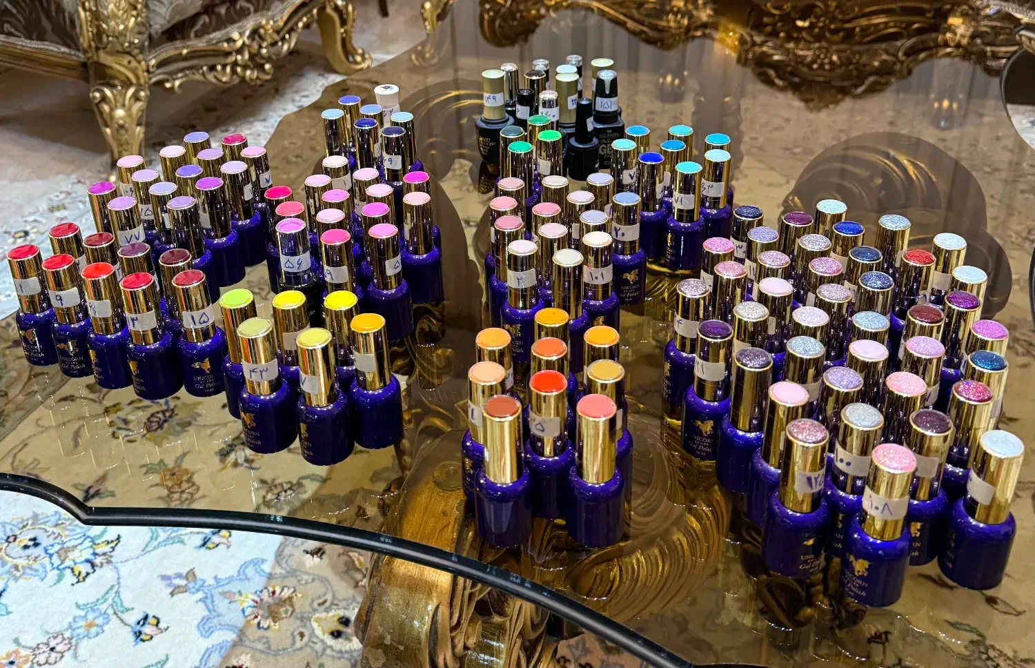 فروش فوری  ۱۳۵ عدد لاک ژل یونیکورن ۱۰ میل (یکجا)|آرایشگاه و سالن‌های زیبایی|تهران, تهرانپارس جنوبی|دیوار