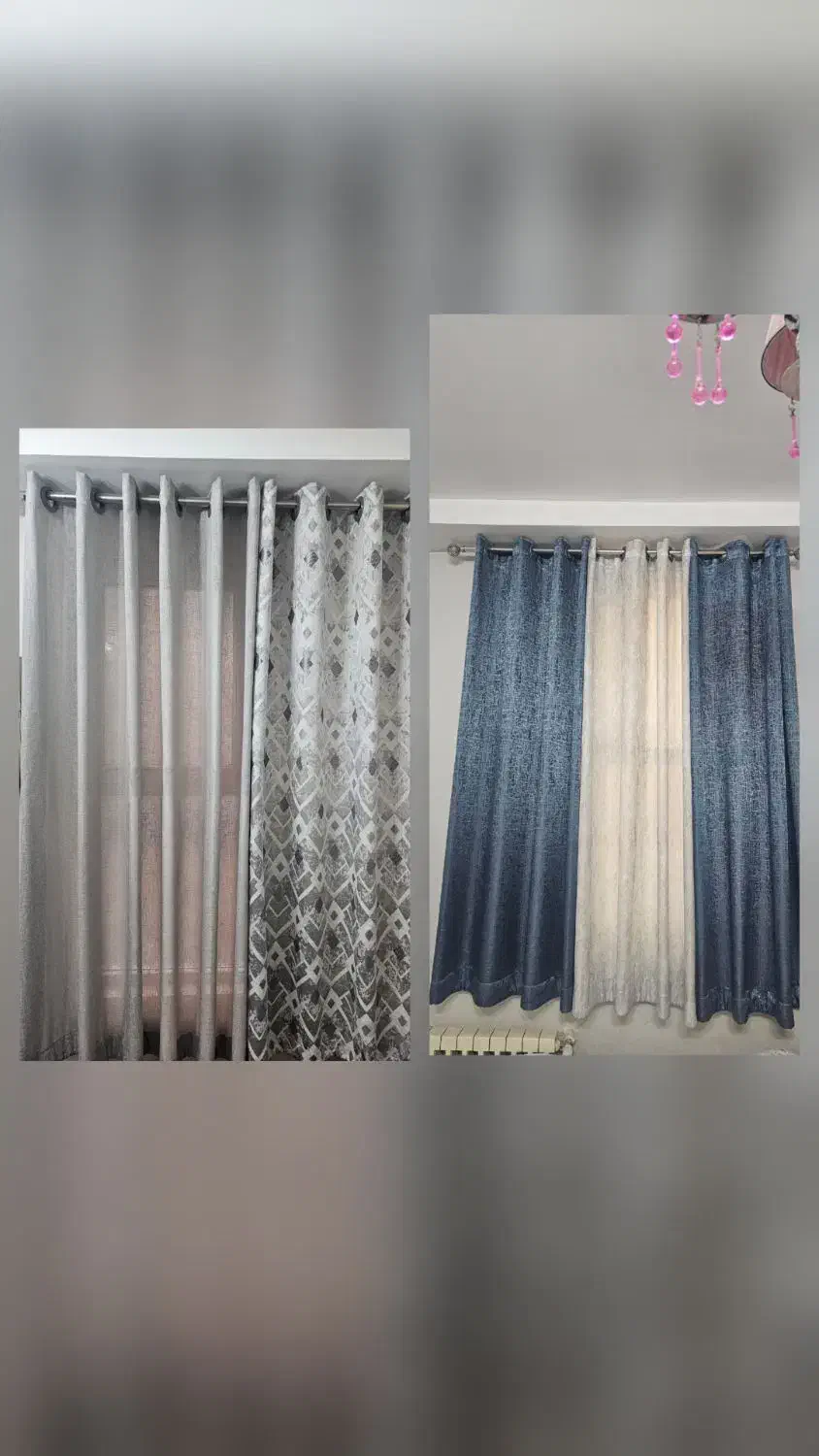 دوتا پرده اتاق خواب|پرده، رانر، رومیزی|تهران, گمرک|دیوار