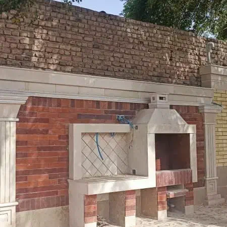 آب نما .باربیکیو .تنور . آجر تزئینی داخل خانه|خدمات پیشه و مهارت|مشهد, نوغان|دیوار