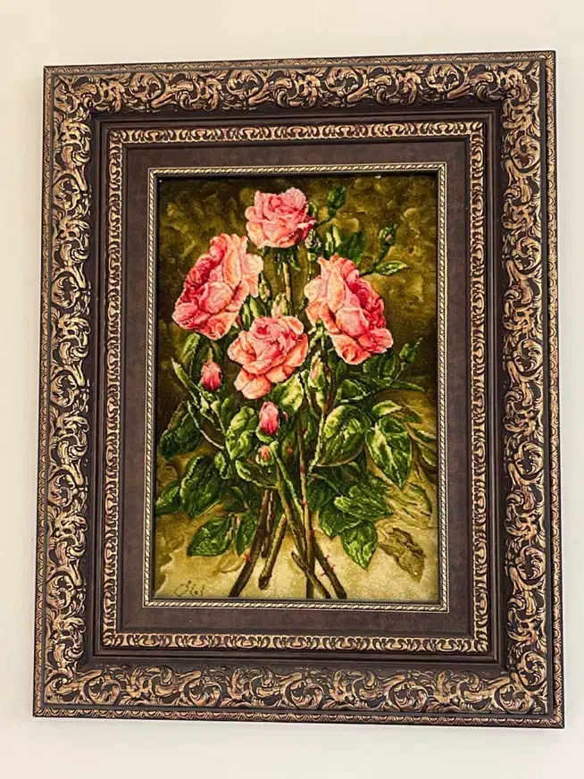 تابلو فرش تبریزی تمام ابریشم زینتی|تابلو فرش|پرند, فاز ۰|دیوار