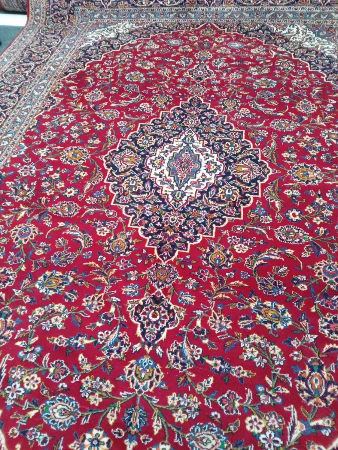 جفت فرش کاشان  قطبی۱۲ متری شسته گوشت دار سالم|فرش|تهران, سهروردی|دیوار