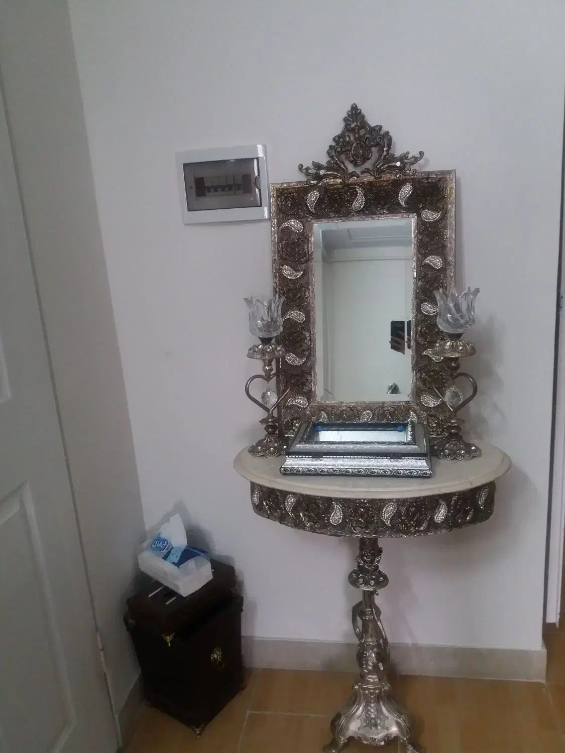 آیینه وشمعدان|آینه|محمدیه-قزوین, |دیوار