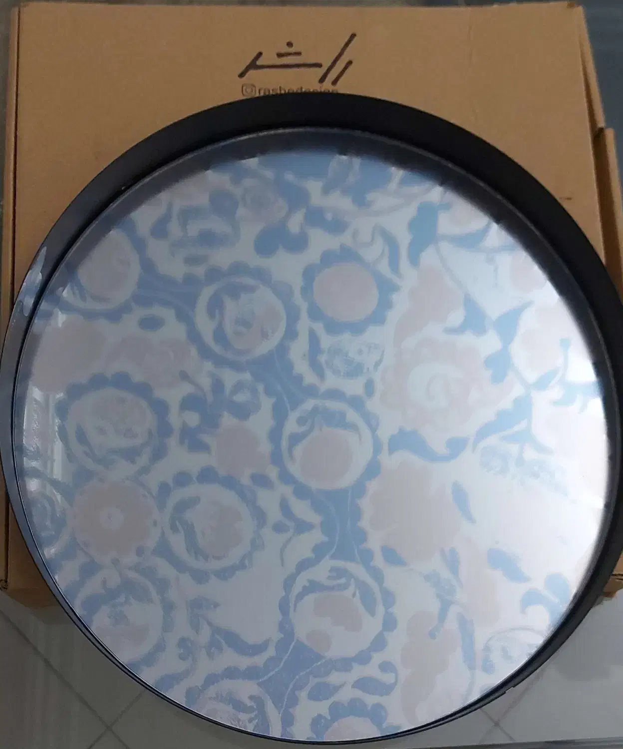 هدیه آینه طرحدار هنری وینتیج راشد دیزاین|آینه|تهران, اختیاریه|دیوار