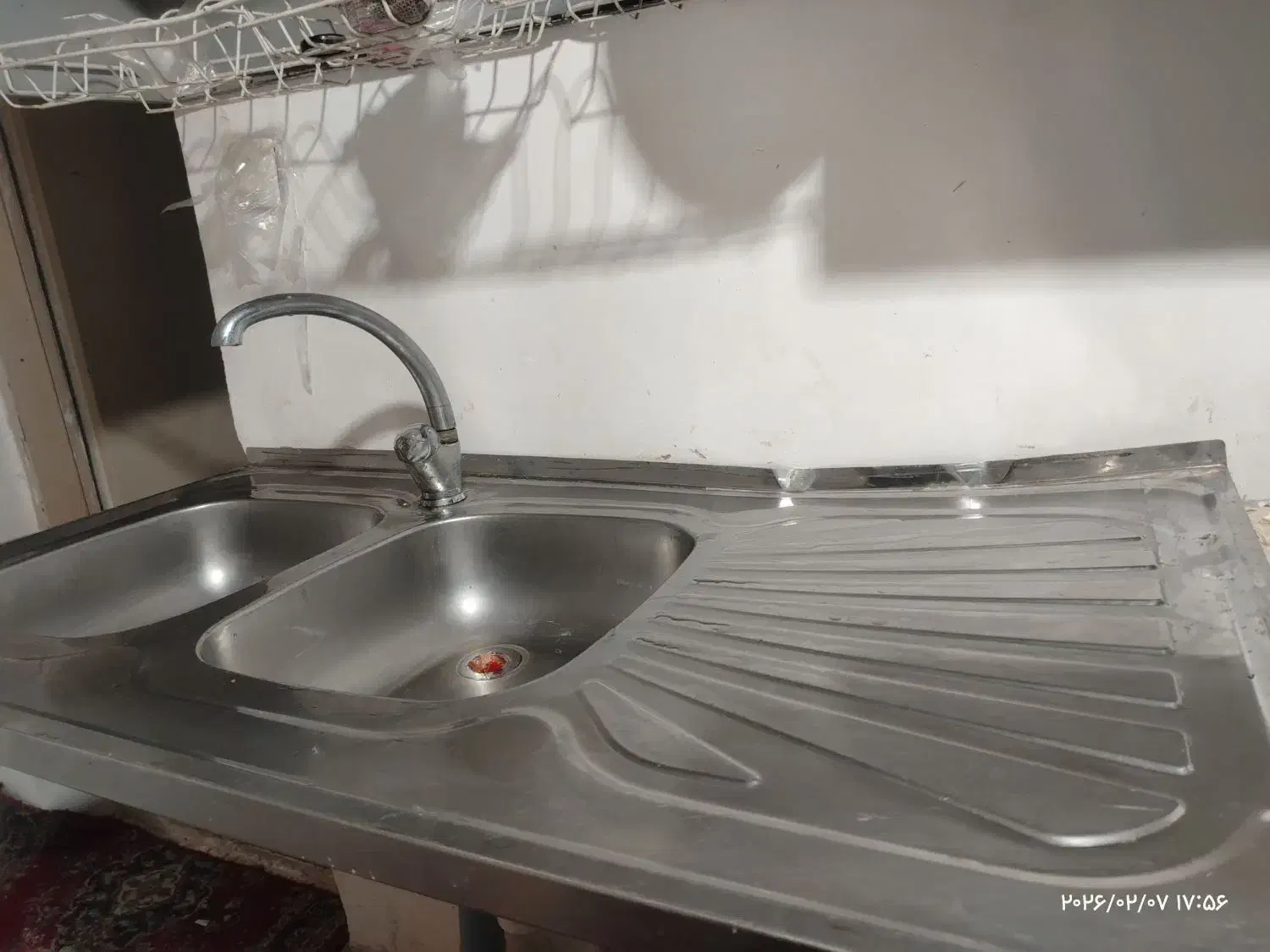 سینک دوقلو|آب‌چکان و نظم‌دهنده ظروف|نیشابور, دربقاضی|دیوار