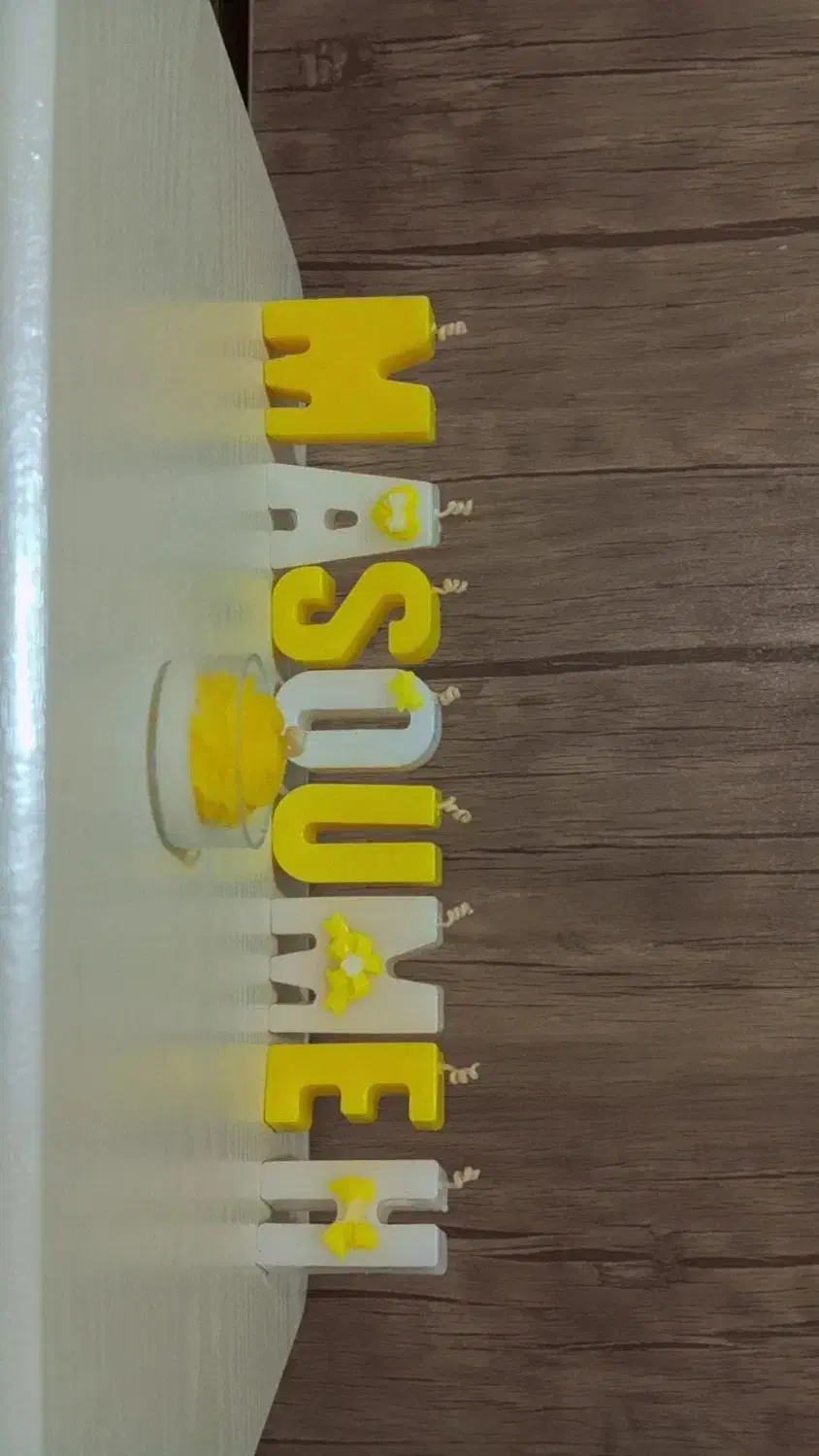 شمع حروف زیبا|صنایع دستی و سایر لوازم تزئینی|رشت, کوی غلام نیا|دیوار