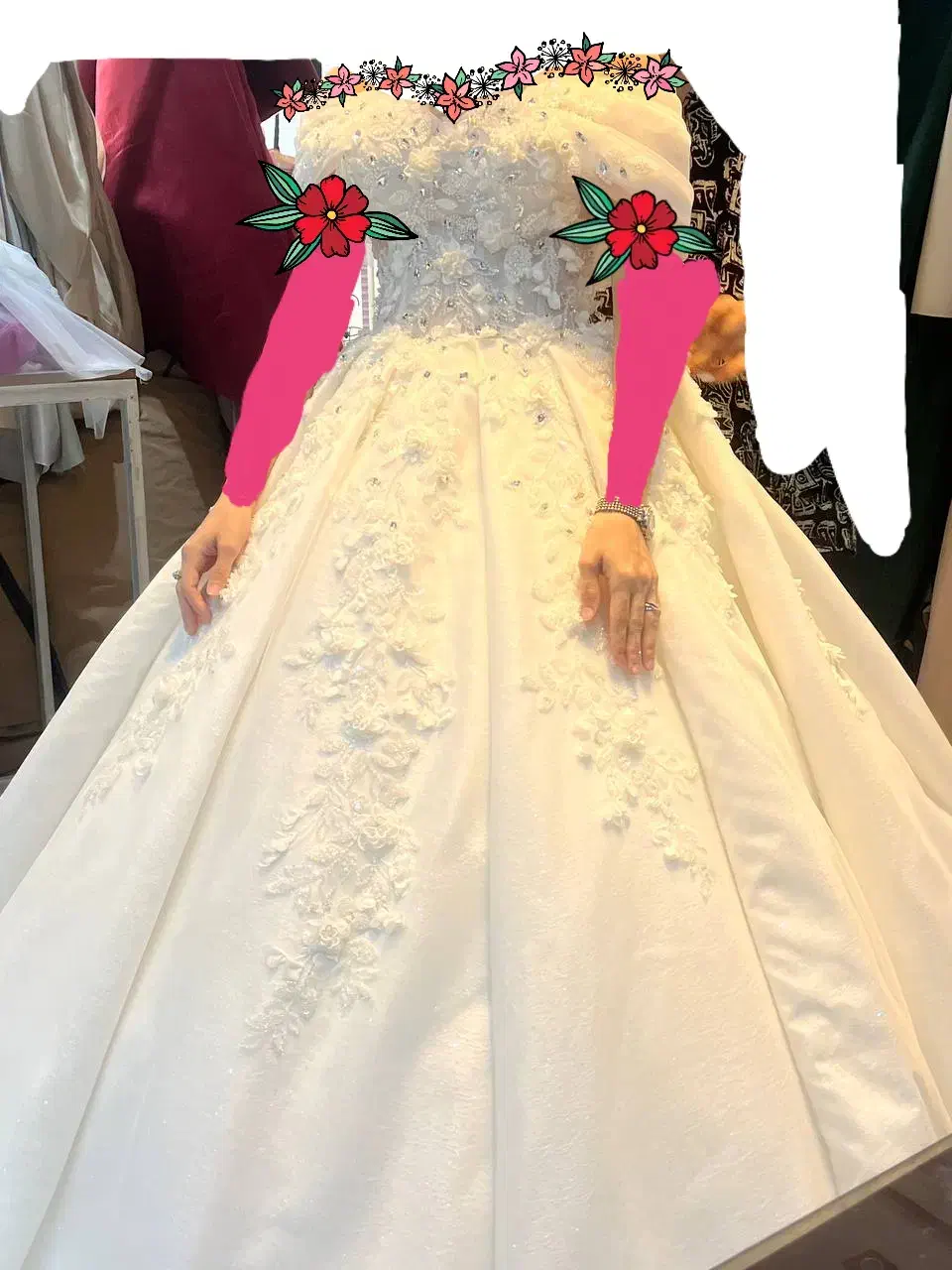 لباس عروس با دانتل شکوفه|لباس|تهران, نارمک|دیوار