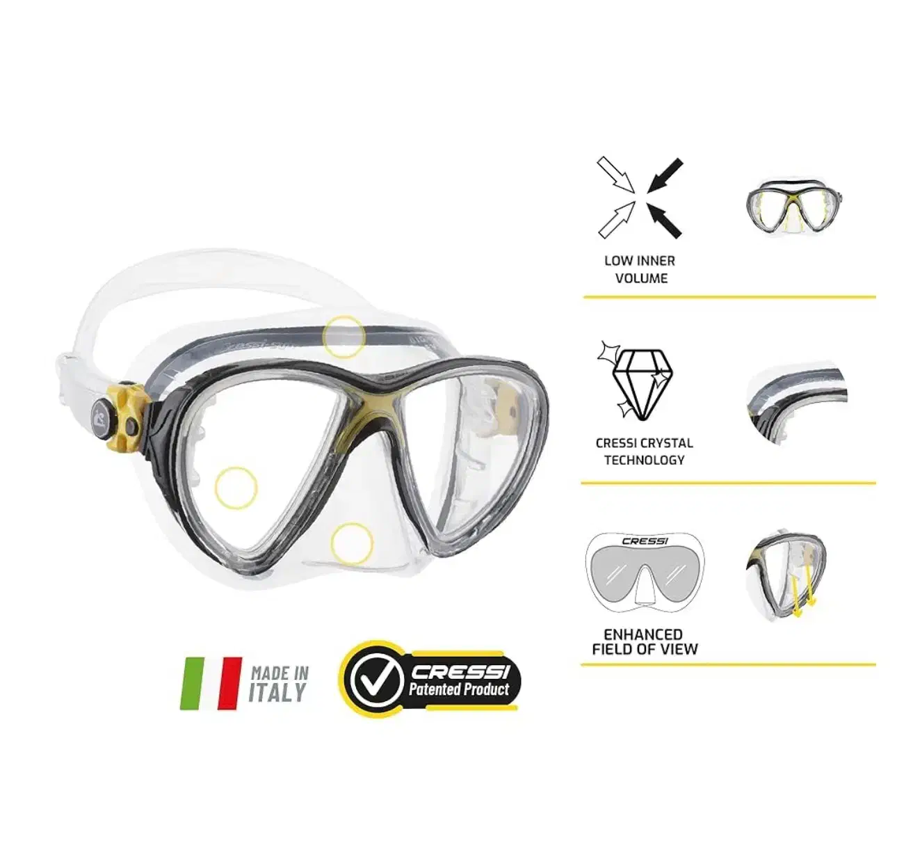 عینک اسنورکل کریسی cressi|غواصی و ورزش‌های آبی|کیش, |دیوار