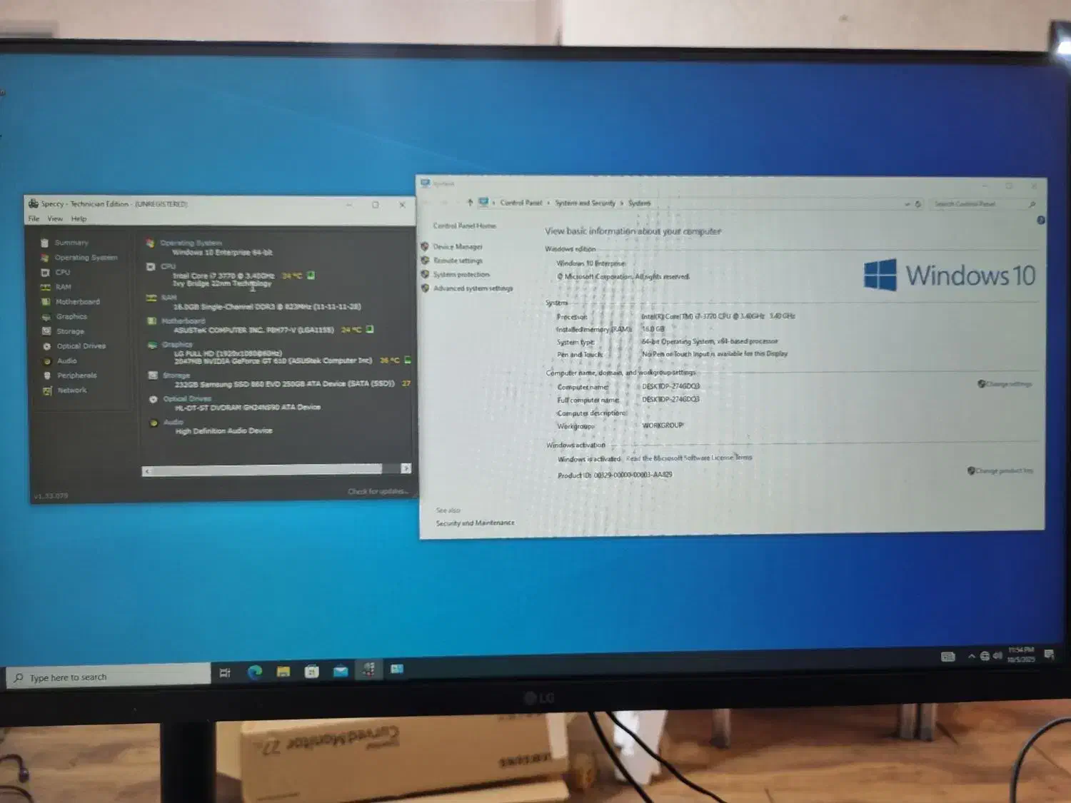 سیستم Core i7 Ram 16 با مانیتور ۲۷ اینچ|رایانه رومیزی|تهران, فدک|دیوار