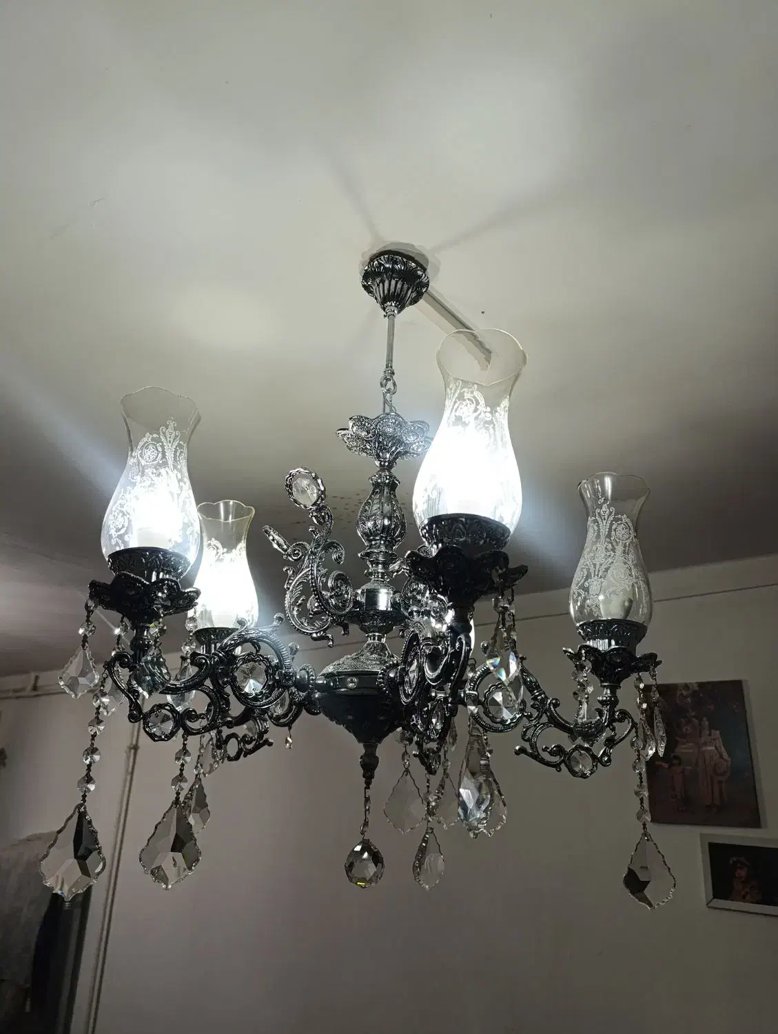 لوستر برنز|لوستر و چراغ آویز|تبریز, |دیوار