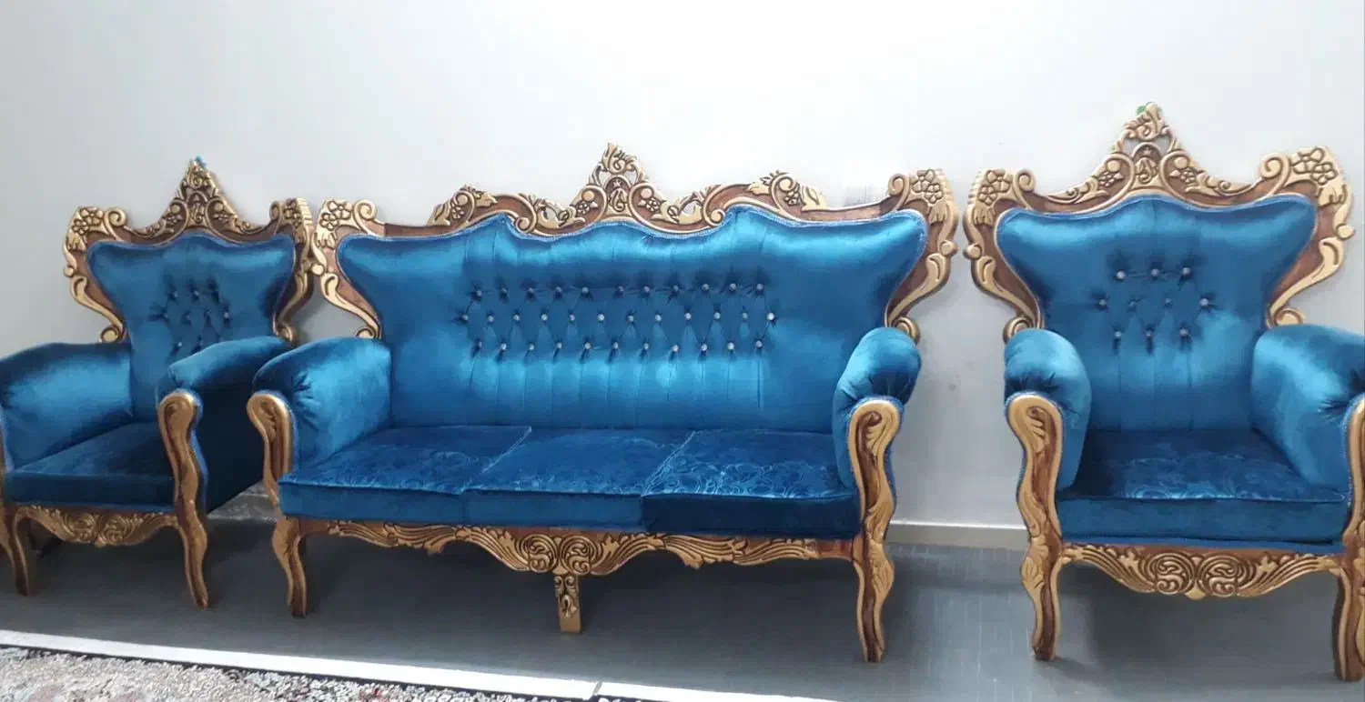 مبل هفت نفره استیل با میزو عسلی|مبلمان خانگی و میز عسلی|پاکدشت, حصار امیر|دیوار