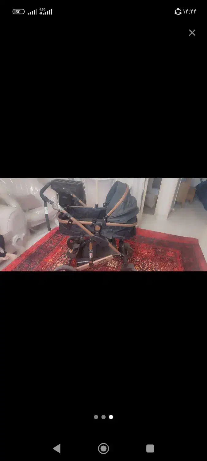 کالسکه مشکی طلایی مسی|کالسکه و لوازم جانبی|ری, ظهیرآباد|دیوار