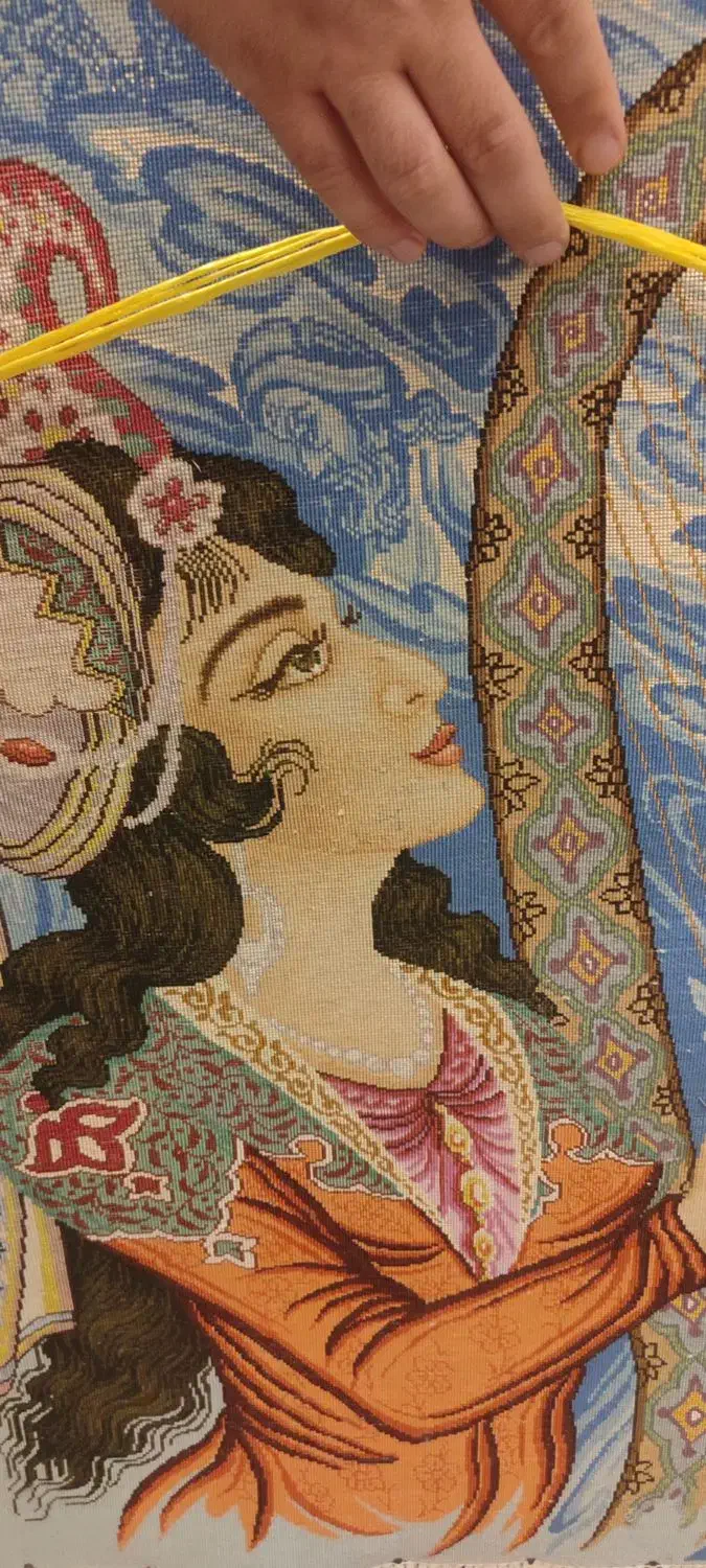 تابلو فرش ابریشم دست بافت|تابلو فرش|تبریز, |دیوار