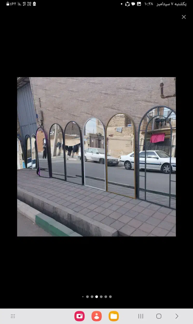 ایینه قدی وگنبدی|آینه|قروه, |دیوار