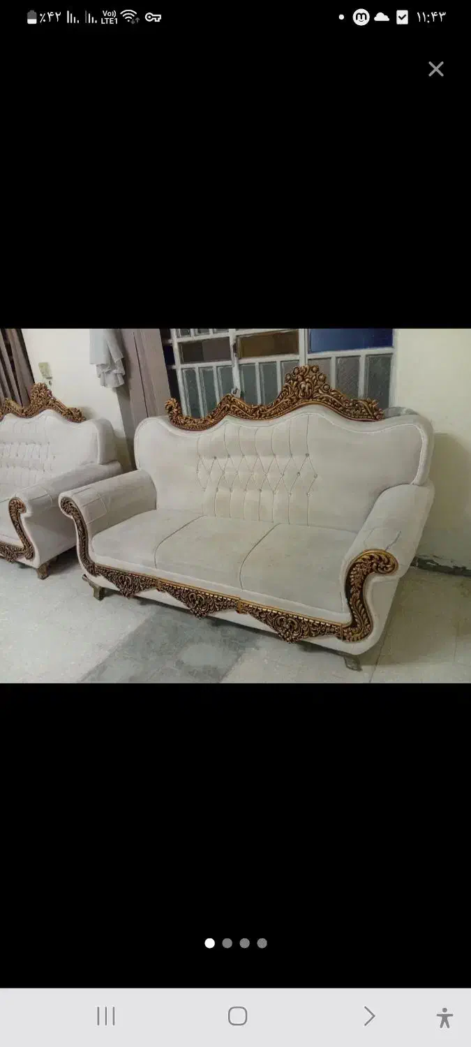 دوعدد مبل دونفره|مبلمان خانگی و میز عسلی|شیراز, جانبازان|دیوار