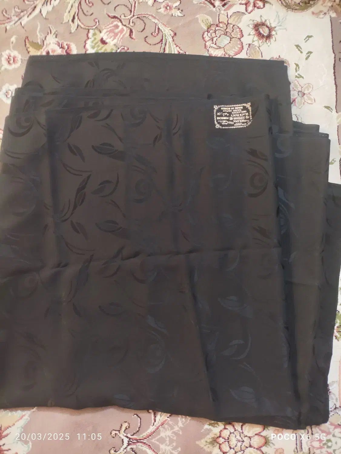 پارچه چادر مشکی مجلسی اصل کره SOLENA/PORSCHE|لباس|مشهد, عسگریه|دیوار