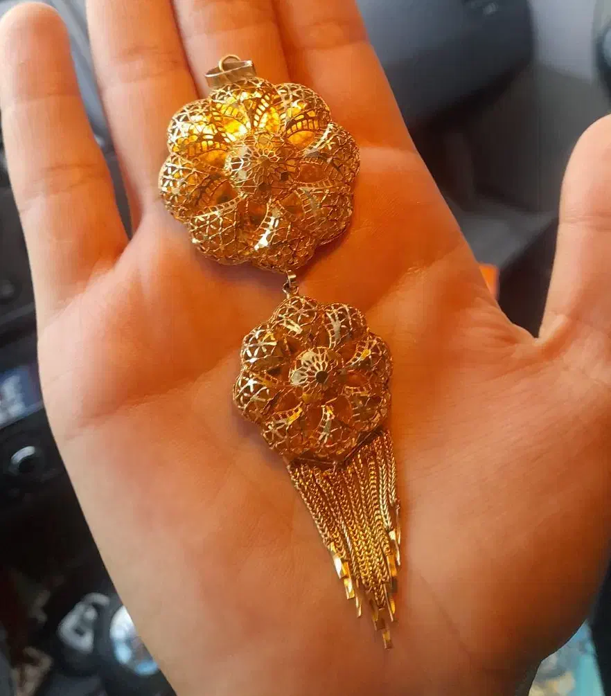 گردنبند پلاک نقره بحرینی زنانه آبکاری طلا(کپی طلا)|جواهرات|شیراز, وصال|دیوار