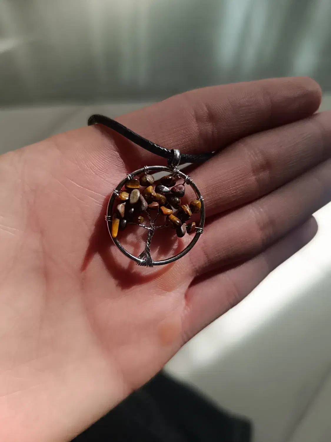 گردنبند سنگ چشم ببر|زیورآلات و اکسسوری|اسفراین, |دیوار