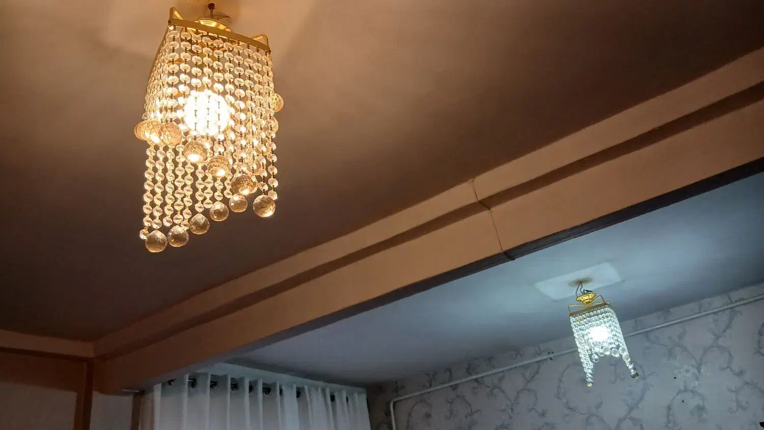 لوستر کریستالی|لوستر و چراغ آویز|همدان, |دیوار