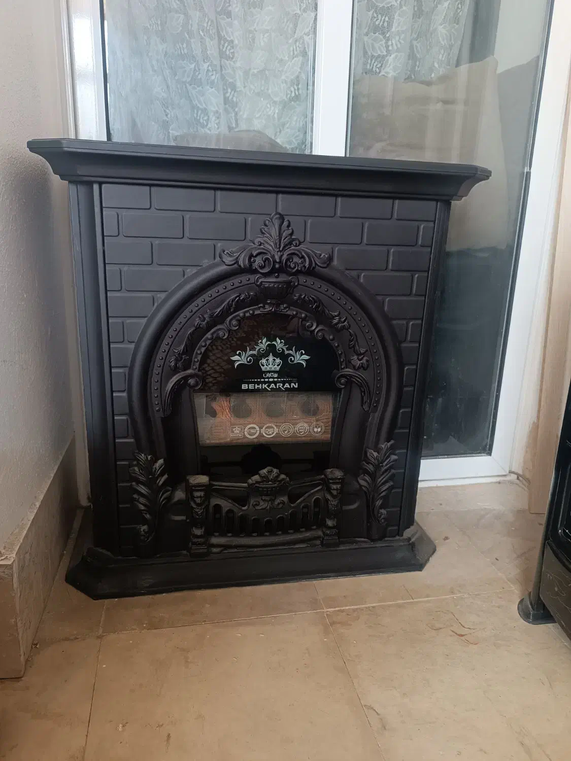 بخاری طرح شومینه نو|بخاری، هیتر، شومینه|گلبهار, شهر جدید گلبهار|دیوار