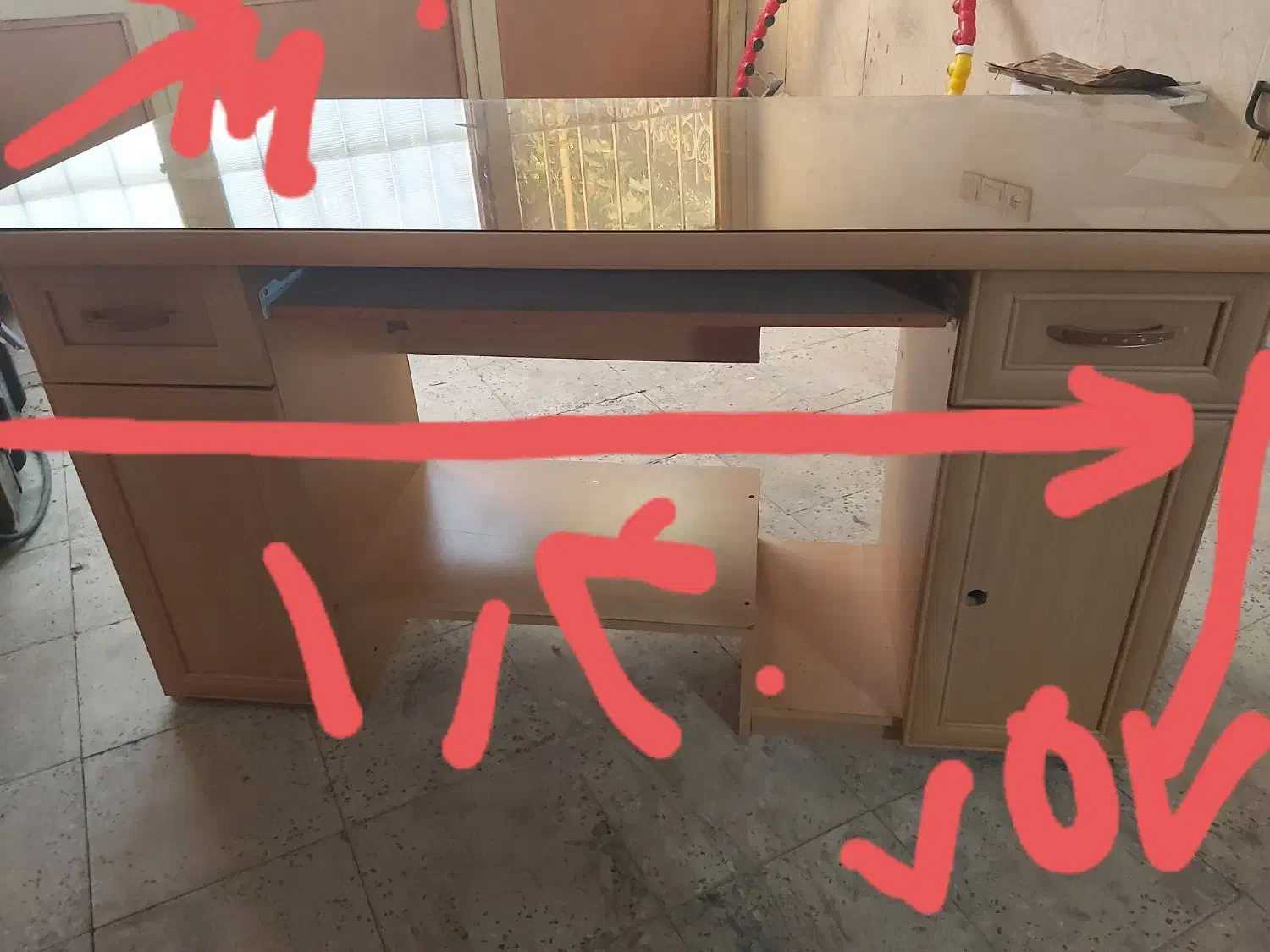 میز تحریر|میز تحریر و کامپیوتر|رزن, |دیوار