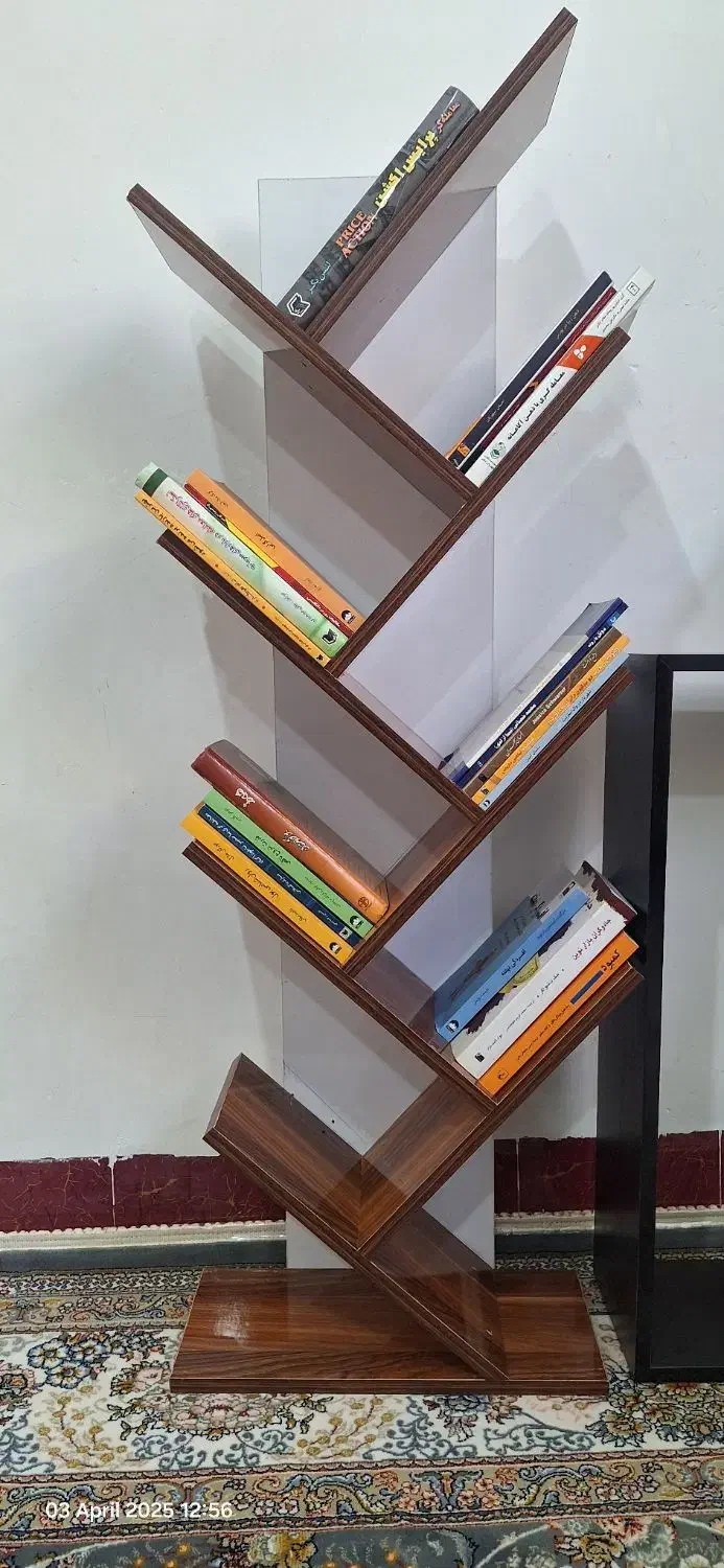 فروش کتابخانه طرح درختی MDF|کتابخانه، شلف، قفسه‌های دیواری|بانه, |دیوار