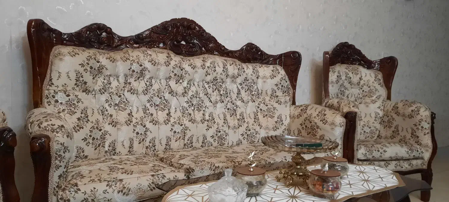 مبل استیل ۹نفره و سرویس ناهار خوردی۶ نفره|مبلمان خانگی و میز عسلی|محمدشهر, شهرک پیام (مهرالبرز)|دیوار