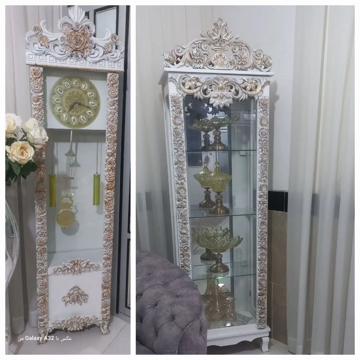 بوفه وساعت|بوفه، ویترین، کنسول|روانسر, |دیوار