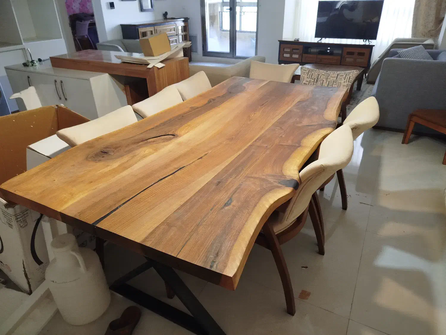 میز چوب گردو ورزین ۸نفره|میز و صندلی غذاخوری|مشهد, الهیه|دیوار