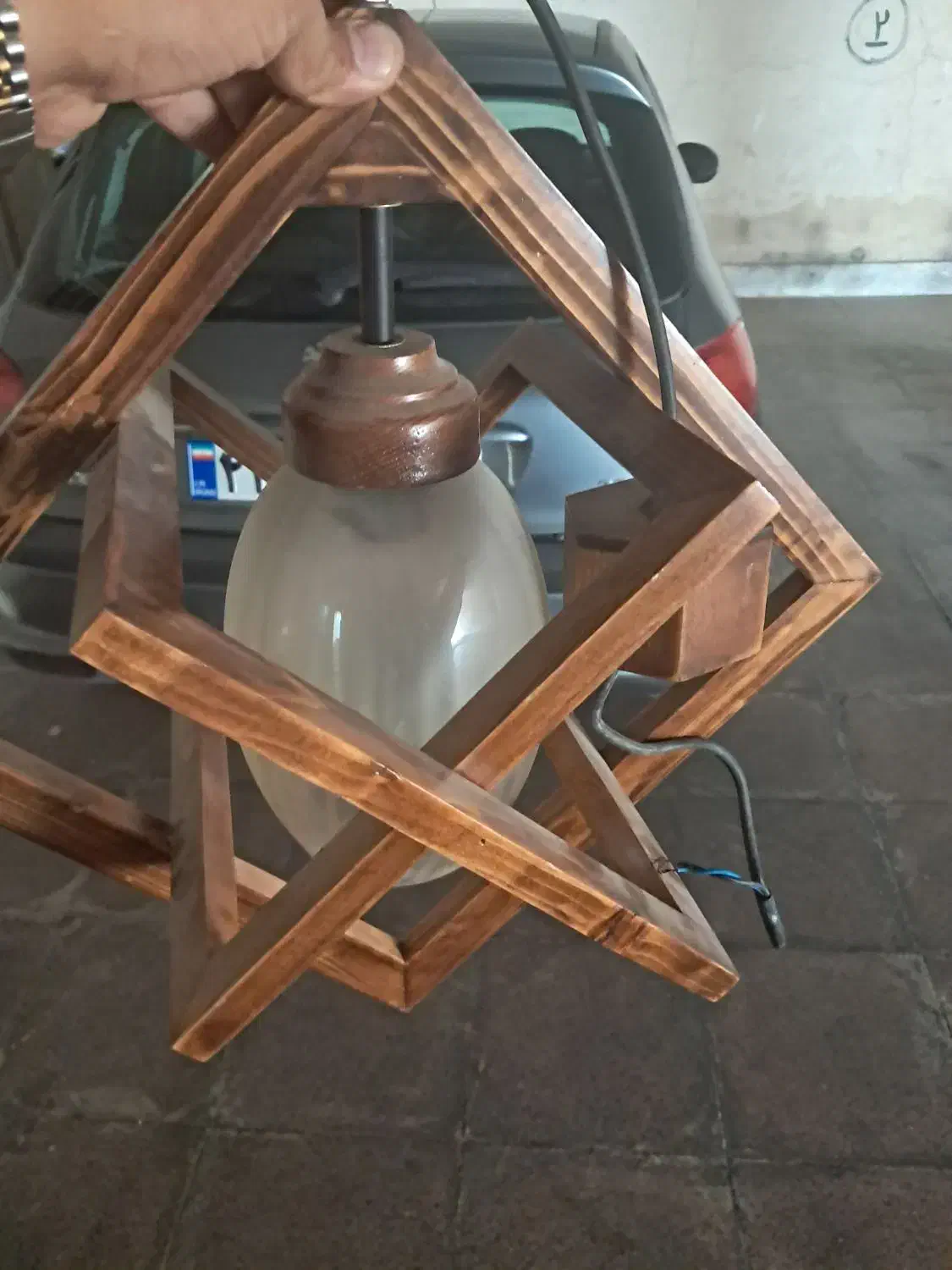 دوعدد لوستر چوبی|لوستر و چراغ آویز|تهران, مسعودیه|دیوار