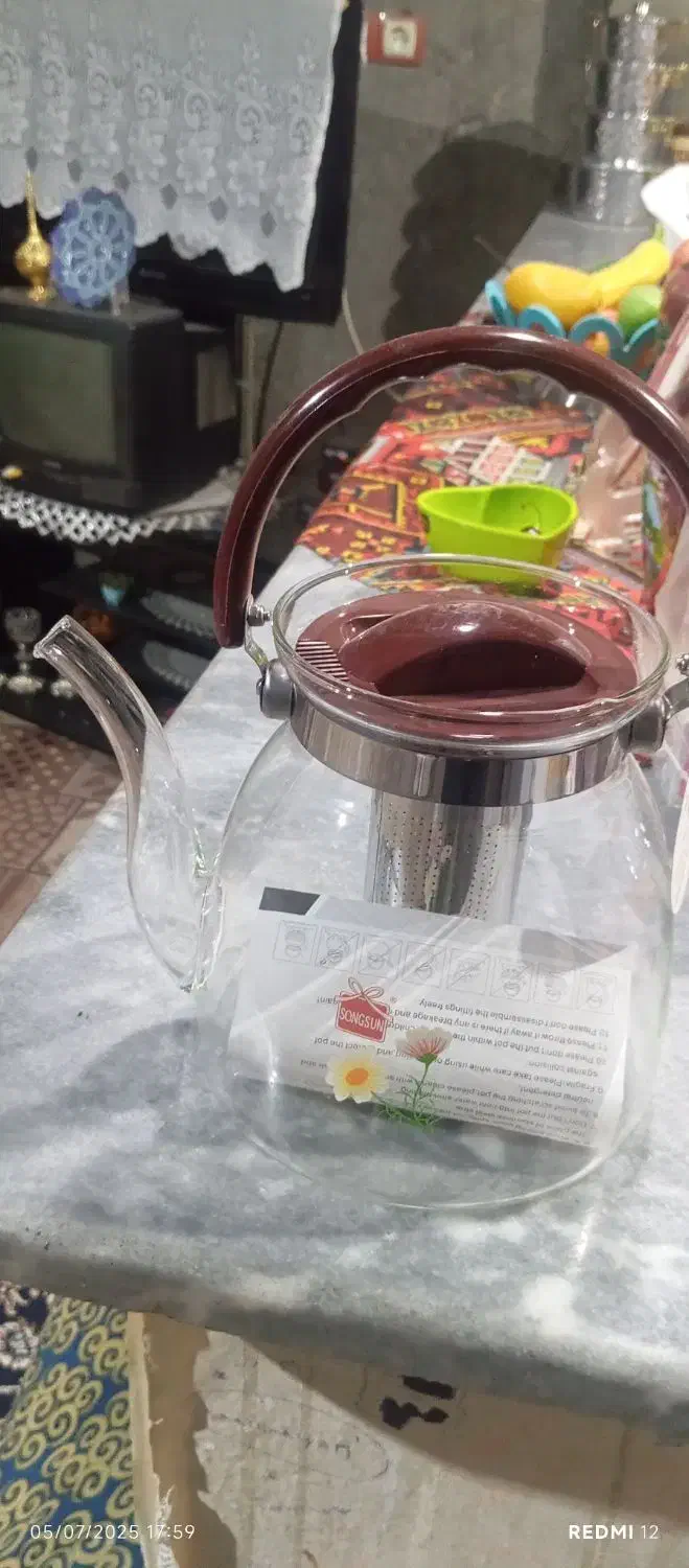 قوری پیرکس یک و نیم لیتری|قوری، کتری، قهوه‌ساز دستی|زابل, |دیوار