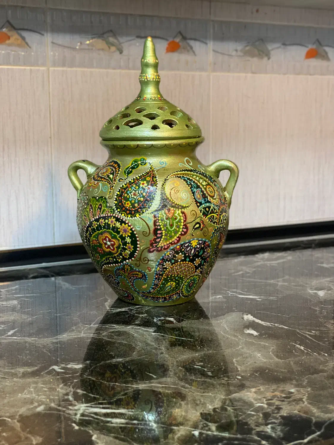 کوزه دکوری شیک، کار دست، نو.|صنایع دستی و سایر لوازم تزئینی|ری, دیلمان|دیوار