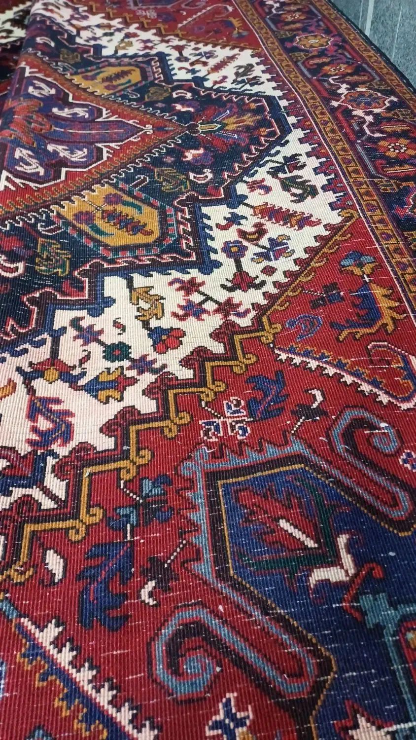 یکجفت ۶متری دستبافت نقشه مهربان کارکرده سالم|فرش|تبریز, |دیوار