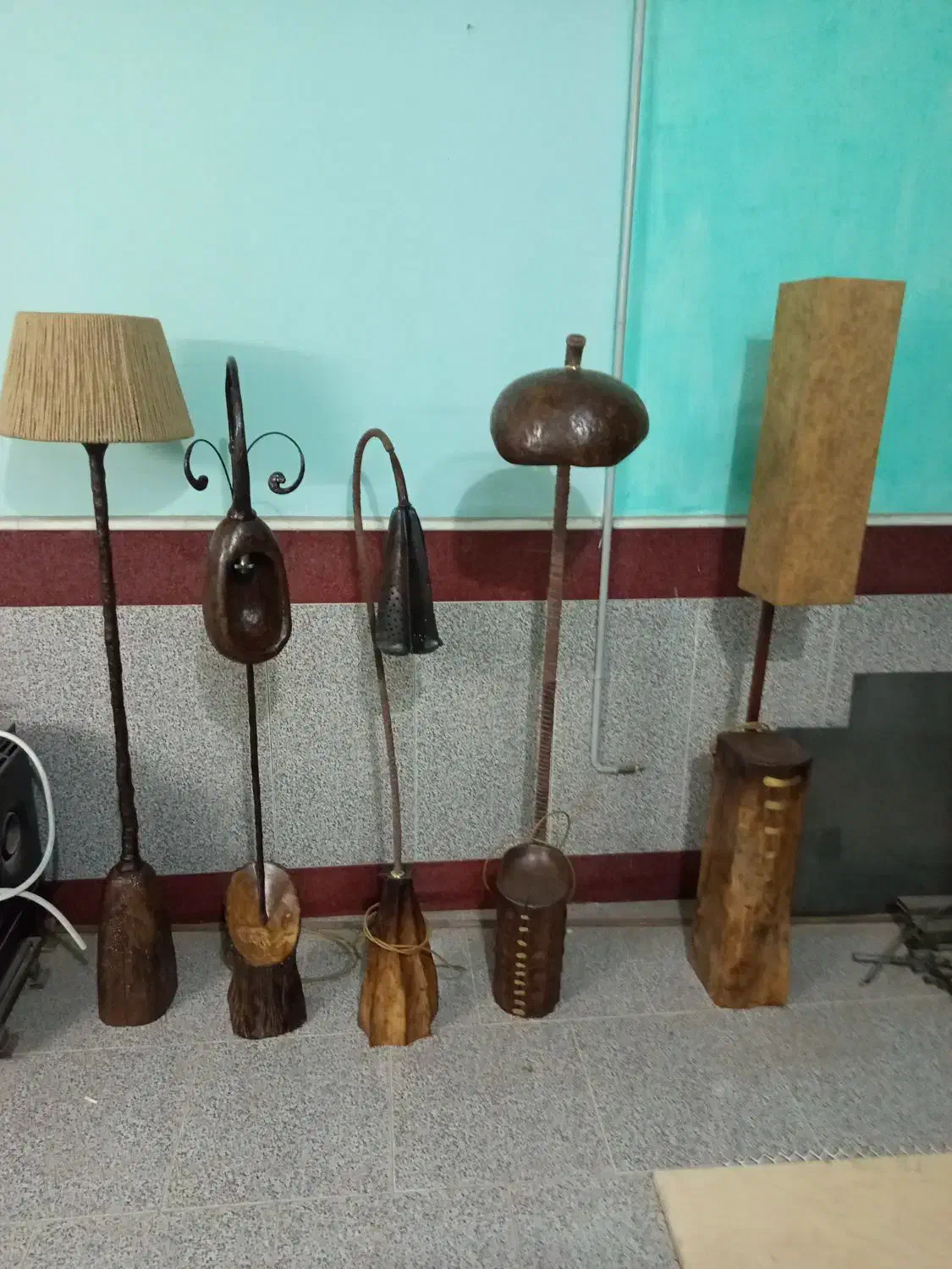 آباژور کنارسالنی دست ساز|چراغ خواب و آباژور|بابل, |دیوار