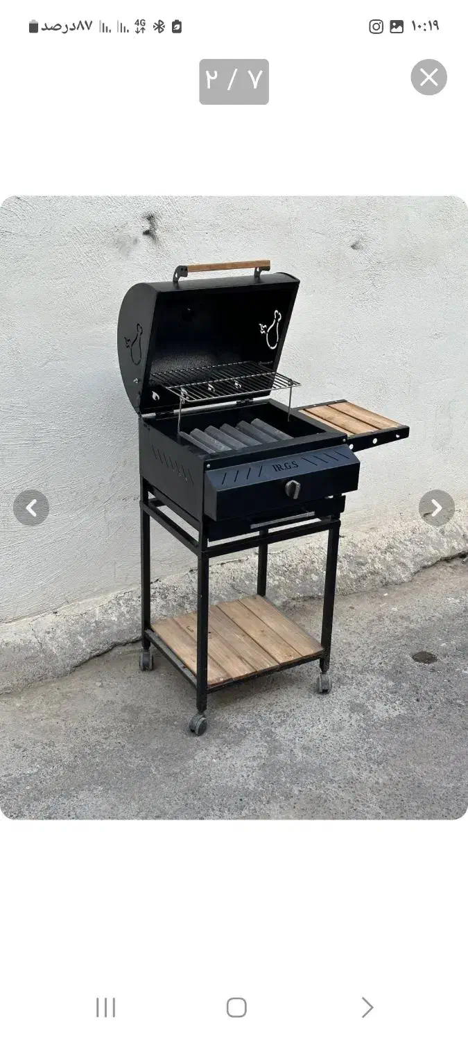 باربیکیو کباب پز دوکاره گازی وزغالی دارای میزکنار|اجاق گاز و لوازم برقی پخت‌وپز|بروجرد, |دیوار