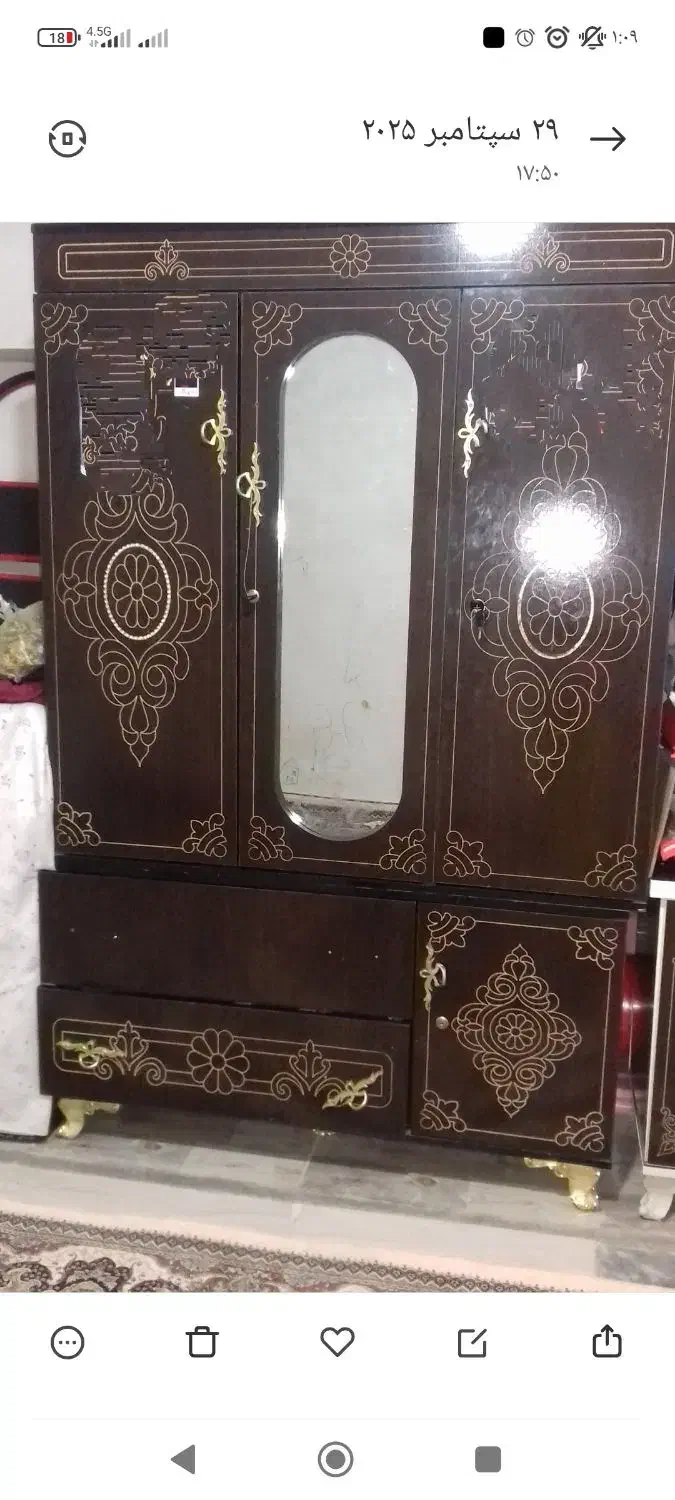 کمد دولاب دوتیکه عروس دومادی  مناسب شیک پسندان|جاکفشی، کمد، دراور|یاسوج, |دیوار