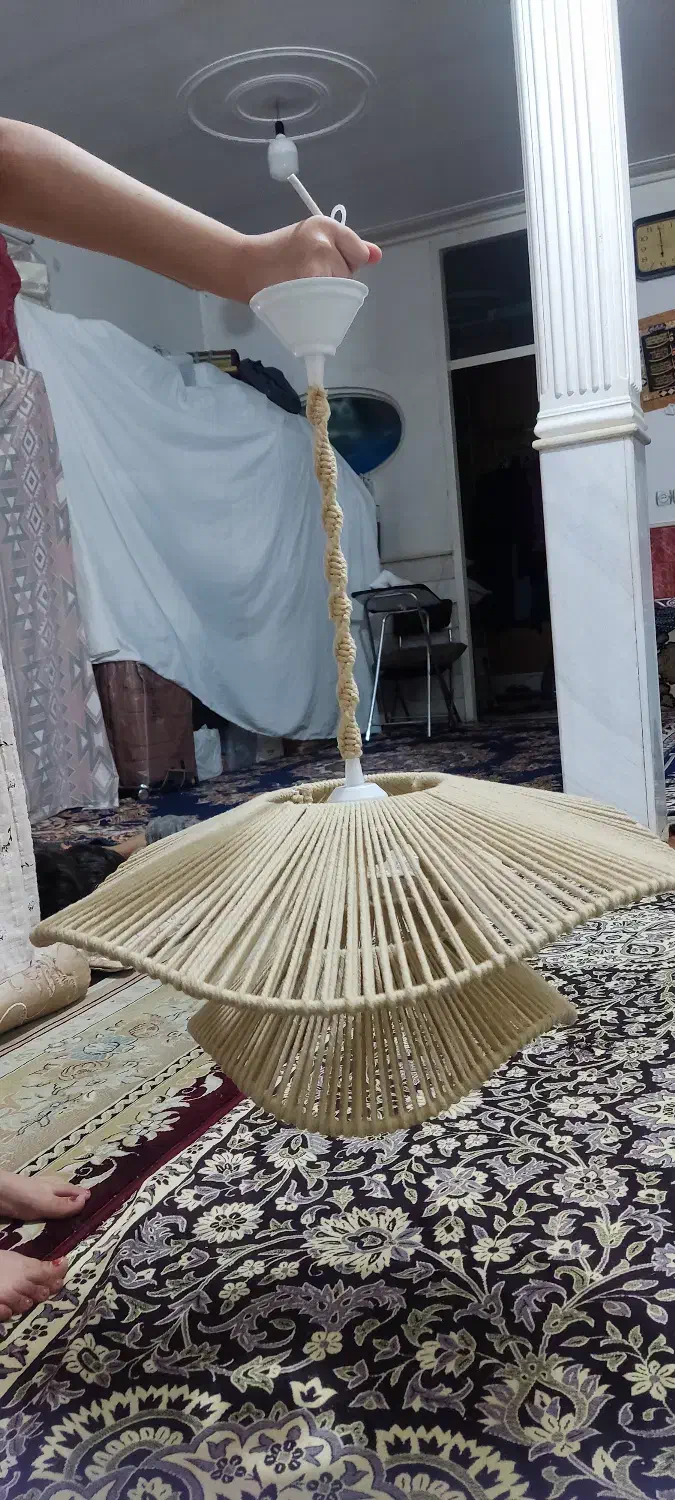 لوستر مکرومه|لوستر و چراغ آویز|قم, انسجام|دیوار