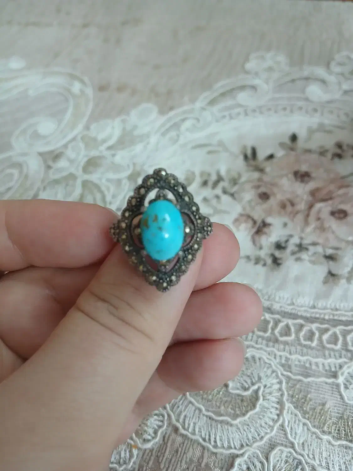 انگشتر نقره فیروزه|بدلیجات|تهران, نیروی هوایی (پیروزی)|دیوار