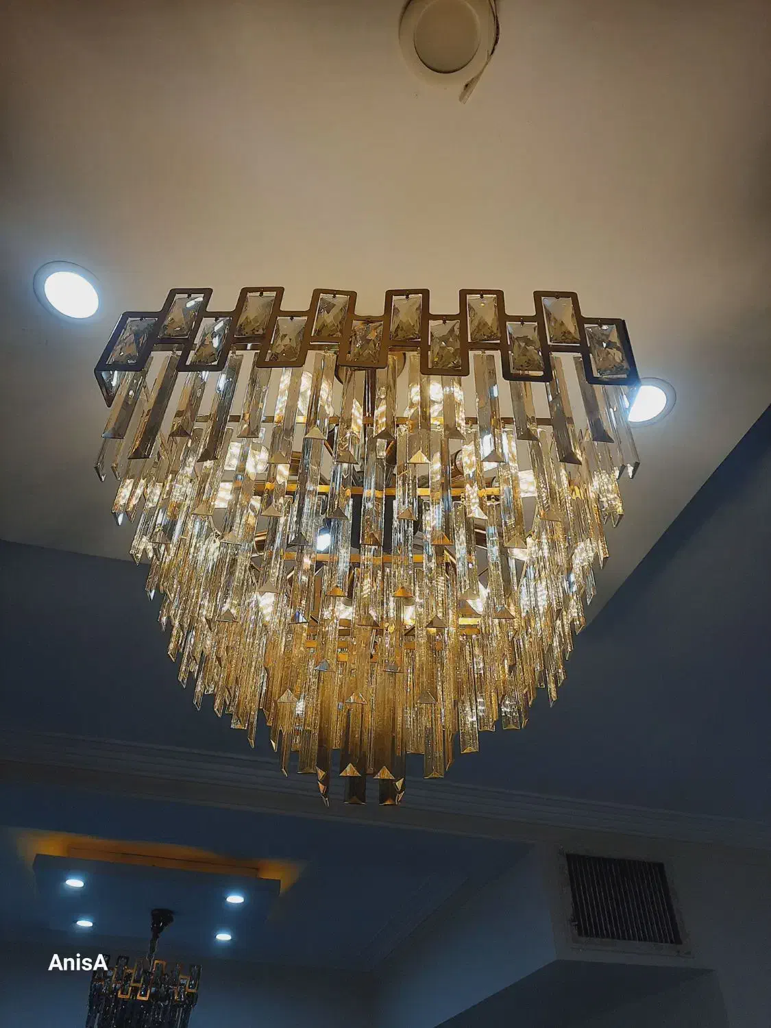 لوستر کریستالی سه عدد|لوستر و چراغ آویز|تهران, شهرک طالقانی|دیوار