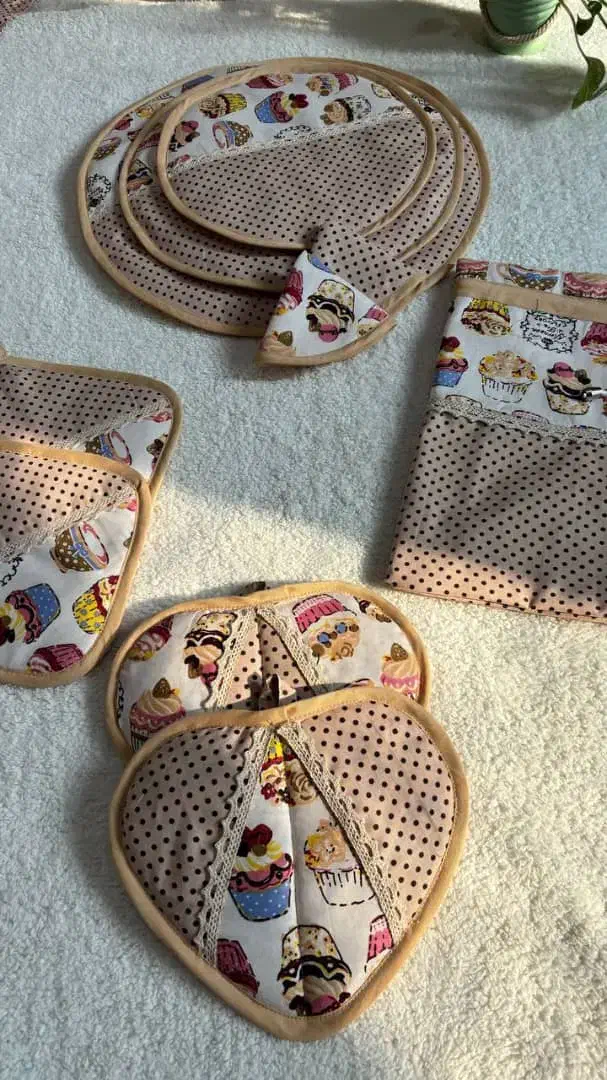 سرویس اسپزخانه کتان نخ ترک|سفره، حوله، دستمال آشپزخانه|تهران, راه آهن|دیوار