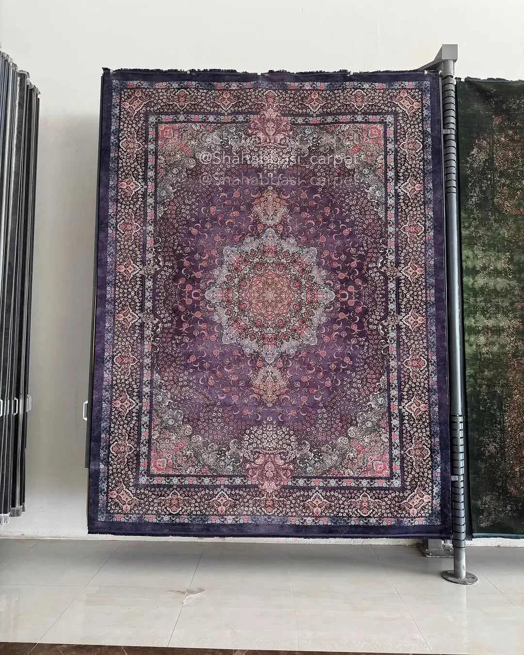 فرش دودوی طوسی ناز گل کد۶۷۶۰جدید ۱۲۰۰شانه|فرش|شیراز, قلات|دیوار