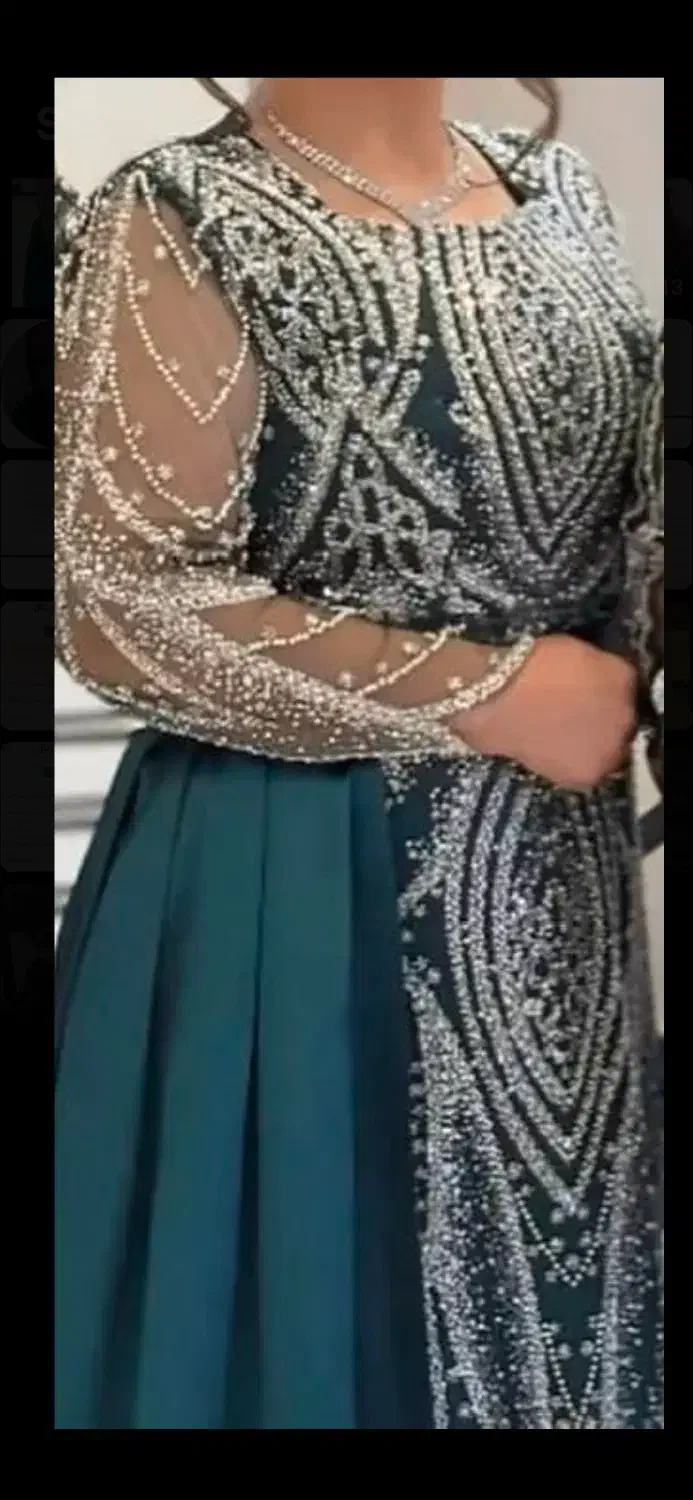 لباس مجلسی تمام سنگ و نگین|لباس|لاهیجان, کوی خزر|دیوار