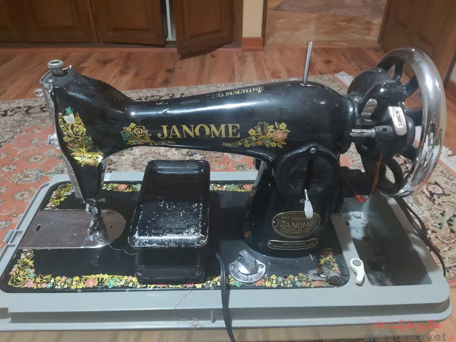 چرخ خیاطی قدیمی ژانومه ژاپن با پدال|کلکسیون و سرگرمی|رشت, امین الضرب|دیوار