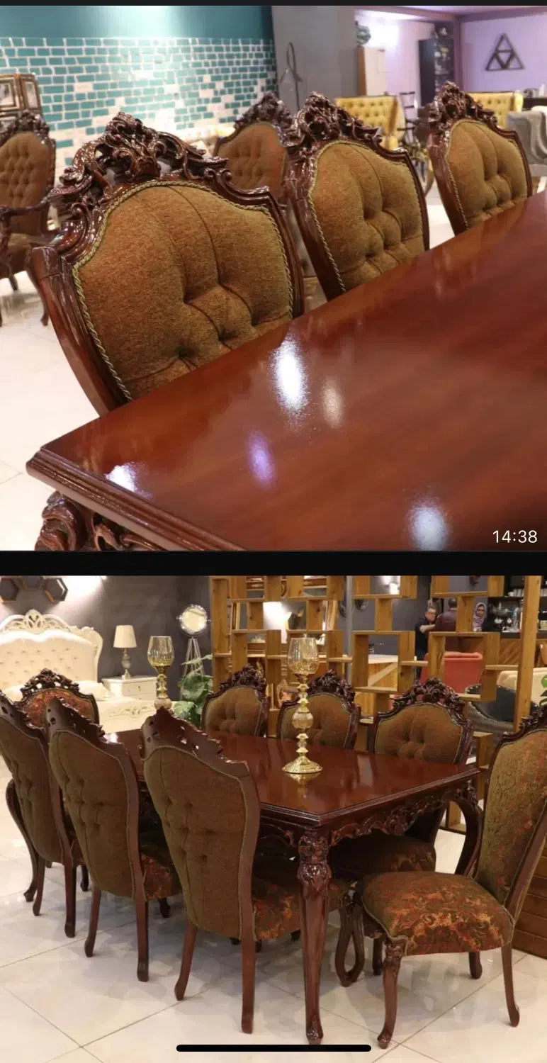 میز نهار خوری ۸ نفره نو و درجه یک|میز و صندلی غذاخوری|اصفهان, تصفیه خانه فاضلاب|دیوار