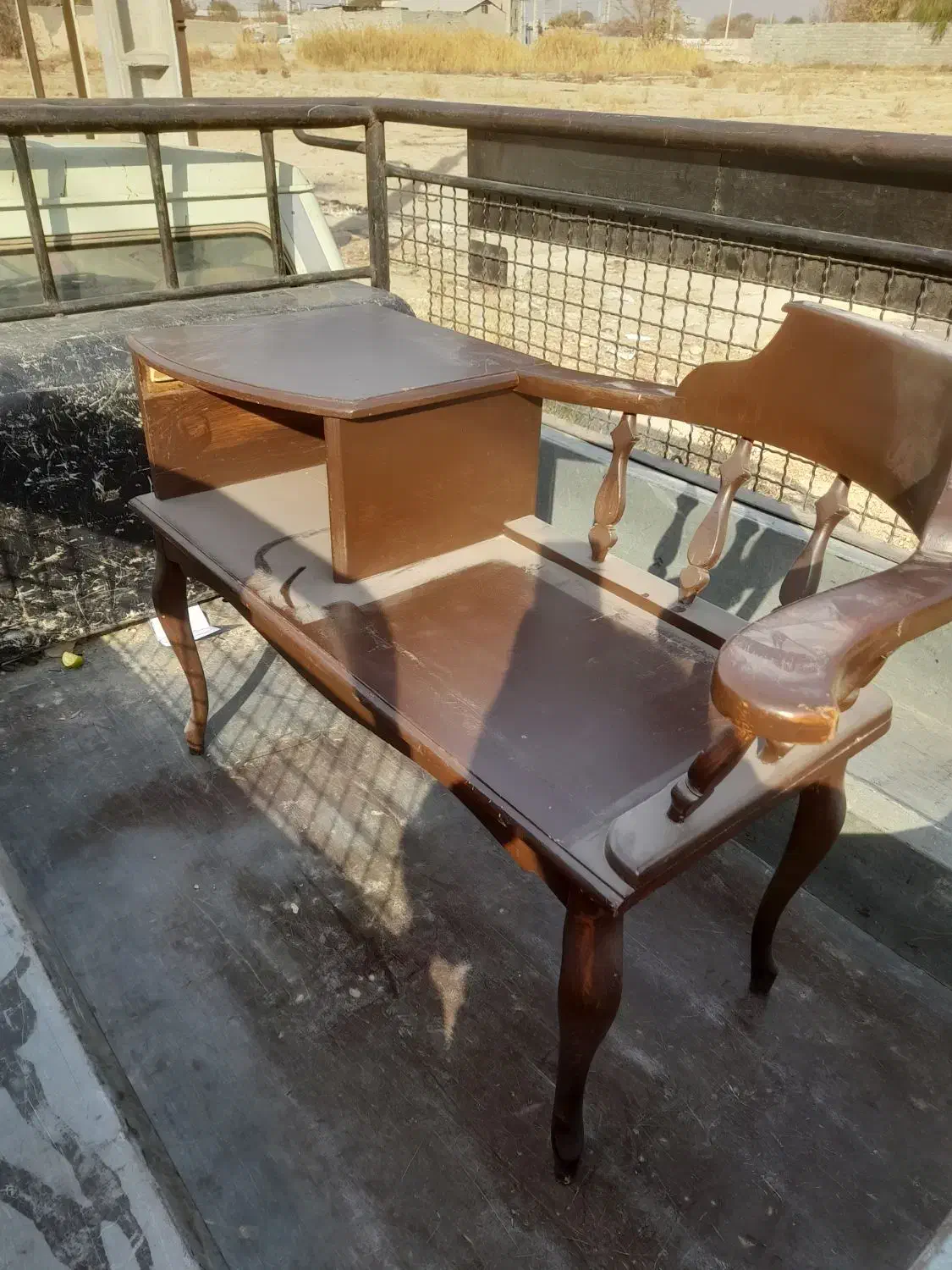 صندلی چوبی تلفن|صندلی و نیمکت|فردوسیه, |دیوار