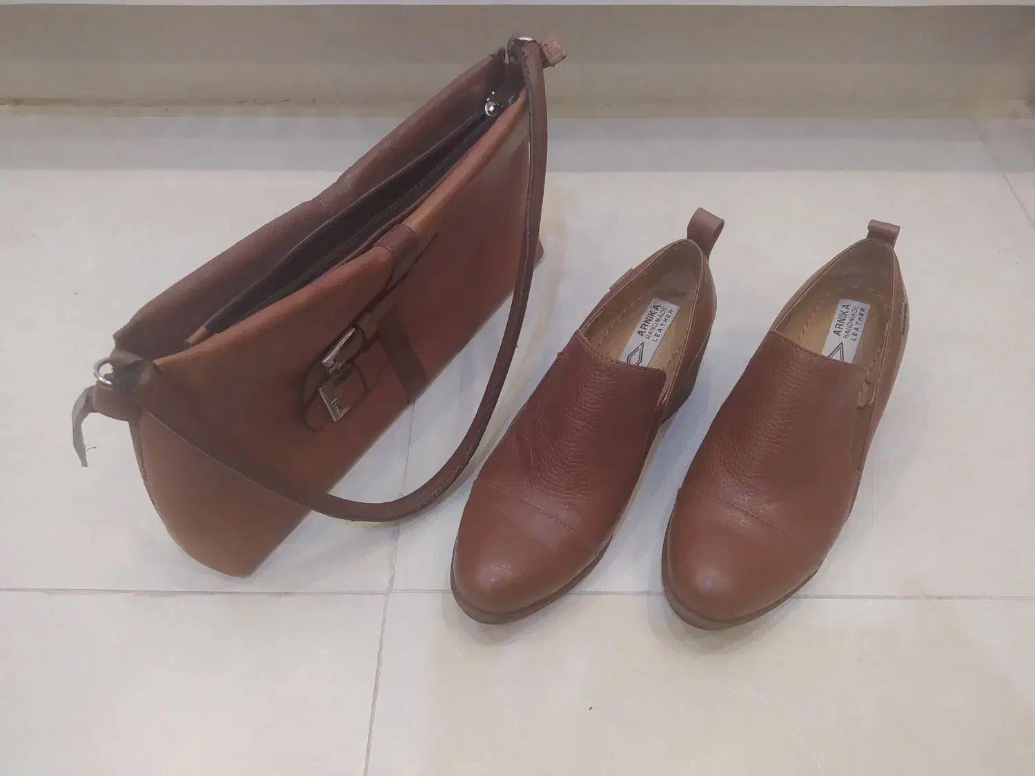 کیف و کفش ست چرم اصل|کیف، کفش، کمربند|زنجان, |دیوار