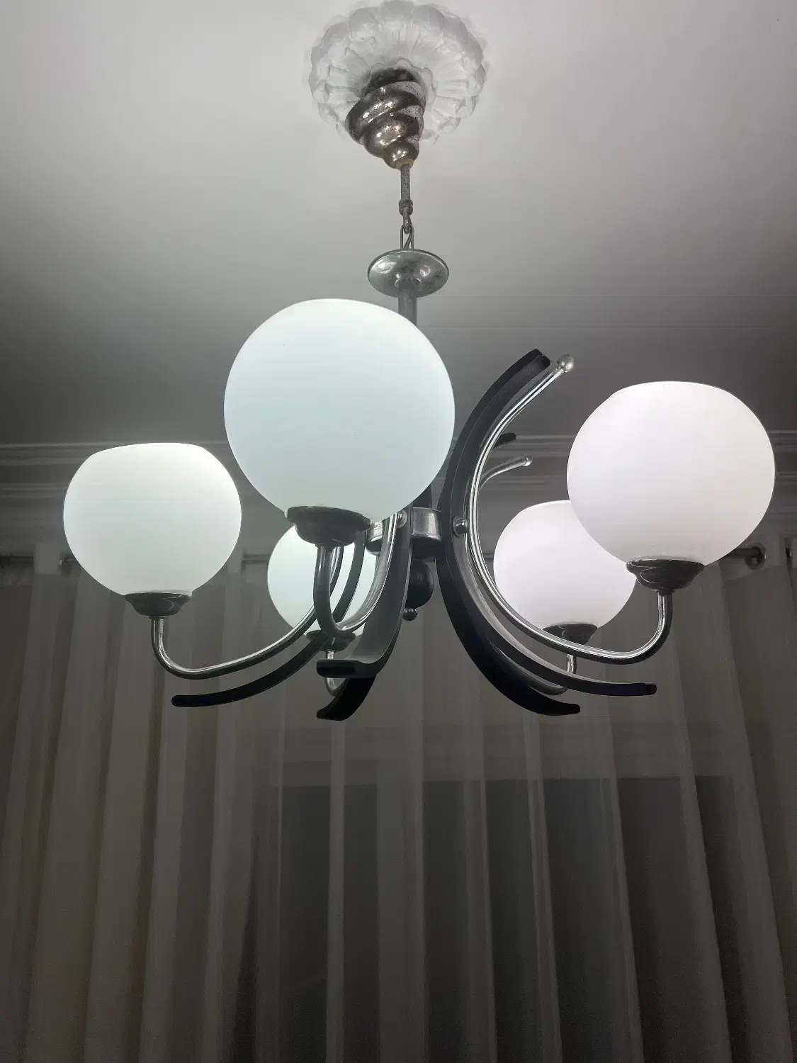 لوستر ۵شاخه تولید ملی|لوستر و چراغ آویز|گرگان, |دیوار