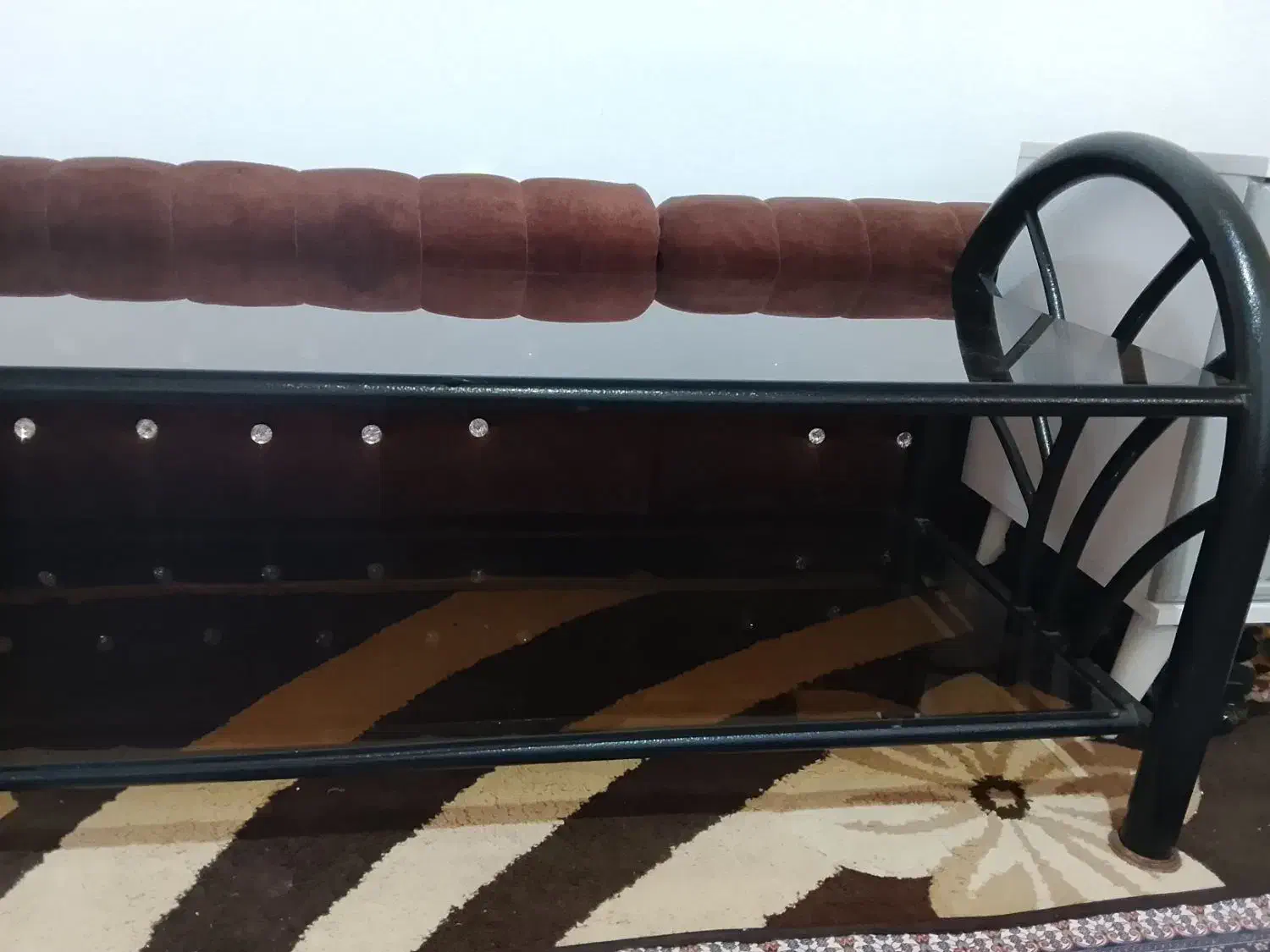 میزجلومبلیفلزیشیشهدودی|مبلمان خانگی و میز عسلی|لاهیجان, شیخ زاهد|دیوار