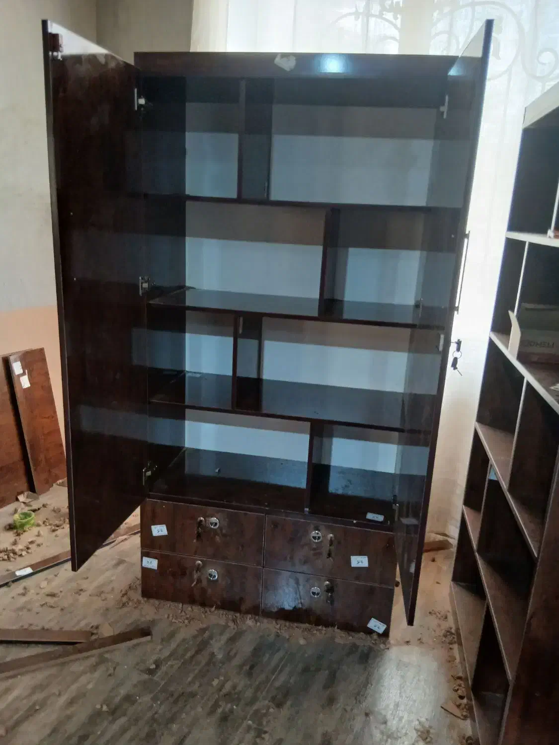 کمد چند منظوره|کتابخانه، شلف، قفسههای دیواری|چابهار, |دیوار